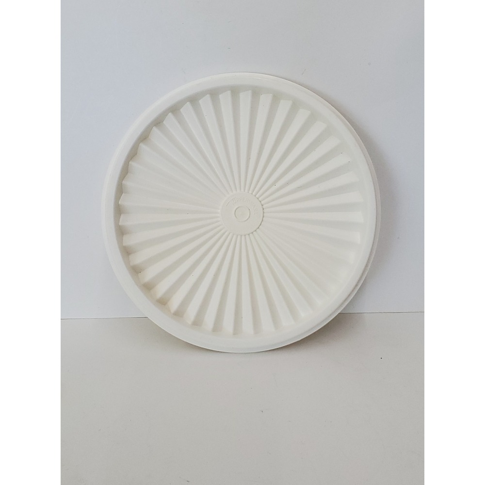 Tupperware White Servalier Sunburst Lid Replacement Round Seal 808-40 7.5 Inch